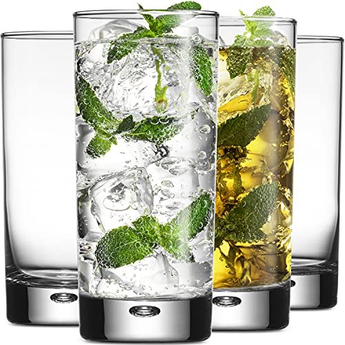 Highball Glasses Set Of 4 Tall Drinking Glasses 18oz Home Essentials  Beyond Beverage Water Glass Cups for Water Juice Cocktails Bar Glasses Dishwasher Safe