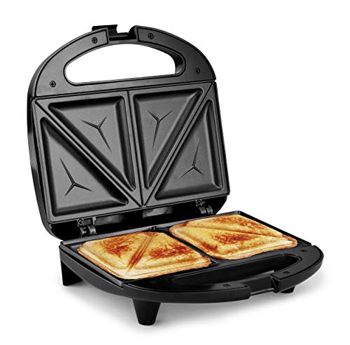 Elite Gourmet ESM2207 Sandwich Panini Maker Grilled Cheese Machine Tuna Melt Omelets PFOAFree Nonstick Surface 2 Slice Black