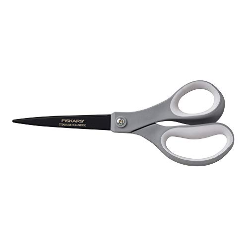 Fiskars 1541301001 NonStick Titanium Softgrip Scissors 8 Length 3 110 Cut