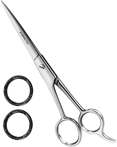 Utopia Care Hairdressing Scissors Hair Scissors65 Inch Hair Cutting Scissor Premium Stainless Steel Razor with Sharp Edge Blade  Salon Scissors for Men Women Barber Kids Adults Pets (Silver)