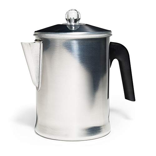 Primula Today Aluminum Stove Top Percolator Maker Durable Brew Coffee On Stovetop 9 Cup