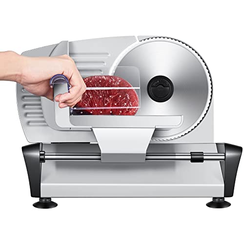 Meat Slicer For Home Use Housnat Kitchen Pro Electric Deli  Food Slicer with 015mm Adjustable Thickness and 75 Stainless Steel Blade Cuts Meat Cheese Bread Include Food Pusher 150W