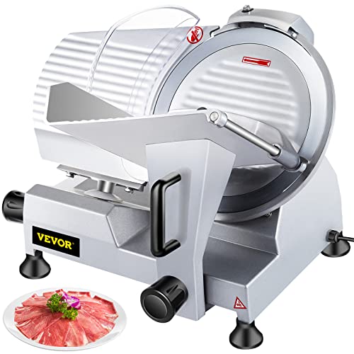 VBENLEM Commercial Meat Slicer12 inch Electric Meat Slicer SemiAuto 420W Premium Carbon Steel Blade Adjustable Thickness Deli Meat Cheese Food Slicer Commercial and for Home useSliver