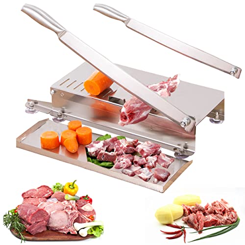 SJDFK Manual Bone Meat SlicerStainless Steel Cutter MachineRib Fish Chicken Beef Cutting Machine for Home Cooking and Commercial 153 In