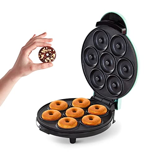 DASH Mini Donut Maker Machine for KidFriendly Breakfast Snacks Desserts  More with Nonstick Surface Makes 7 Doughnuts  Aqua