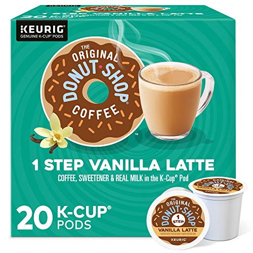 The Original Donut Shop Vanilla Latte SingleServe Keurig KCup Pods Flavored Coffee 20 Count