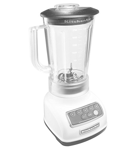 KitchenAid RKSB1570WH 5Speed Blender with 56Ounce BPAFree Pitcher  White (Renewed)