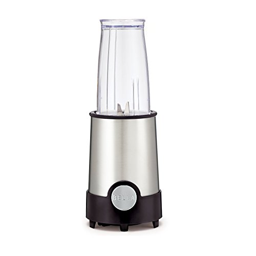 BELLA Personal Size Rocket Blender Perfect for Smoothies Shakes  Healthy Drinks Easy Grinding Chopping  Food Prep 285 Watt Power Base 12 Piece Blending Set Stainless SteelBlack