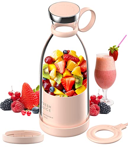 OTPEIR Personal Size Blender Portable Blender Battery Powered USB Blender (Pink)