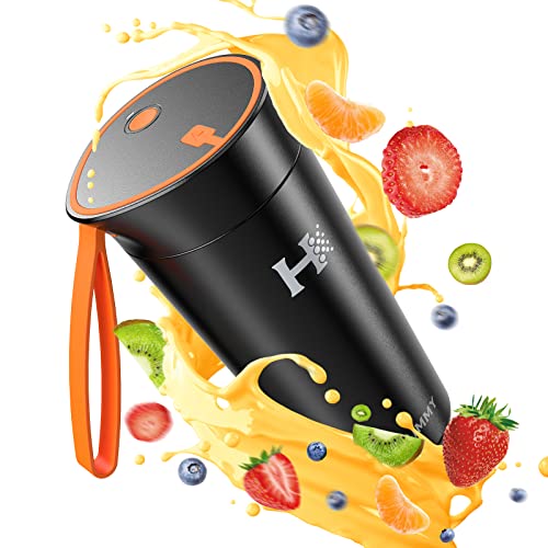 Portable Blender Haimmy Stainless Steel Personal Blender for Smoothies and Shakes Onehanded Fresh Juice Blender Cup USB Charging Mini Blender Ice Crusher for Gym Travel Office