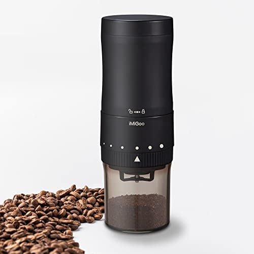 Conical Ceramic Burr Coffee Grinder  Portable Electric Slow Grinder with Adapter Upgraded Grinding Bin  for Espresso Pour over Drip Percolator Chemex Cold Brew French Press