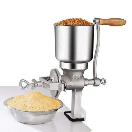 Hand Crank Grain Mill Table Clamp Manual Corn Grain Grinder Cast Iron Mill Grinder for Grinding Nut Spice Wheat Coffee Home Kitchen Commercial Use