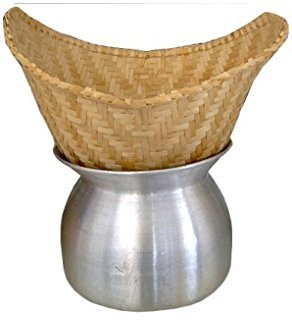 Set of Sticky Rice Steamer Pot and Basket Cook Kitchen Cookware Tool