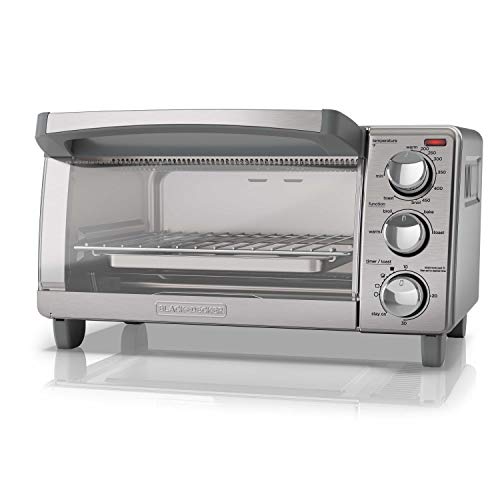 BLACKDECKER 4Slice Toaster Oven with Natural Convection Stainless Steel TO1760SS