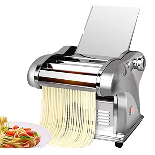 Electric Pasta Maker Electric Noodle Maker Machine for 25mm Fresh Pasta 4mm9mm Flat Noodle Dumpling Wonton Wrapper Stainless Steel 110V (25mm round noodle4mm9mm flat noodle)
