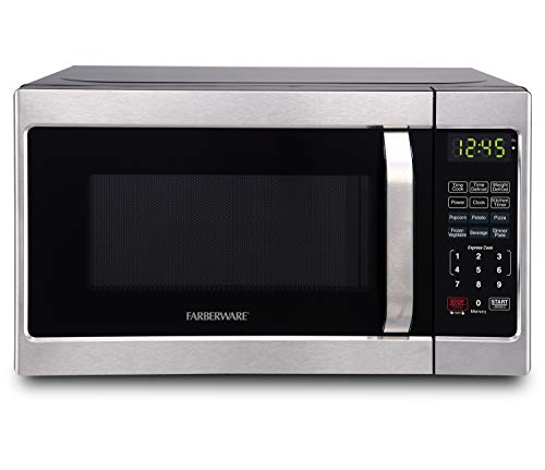 Farberware Classic FMO07AHTBKJ 07 Cu Ft 700Watt Microwave Oven with LED Lighting Brushed Stainless Steel