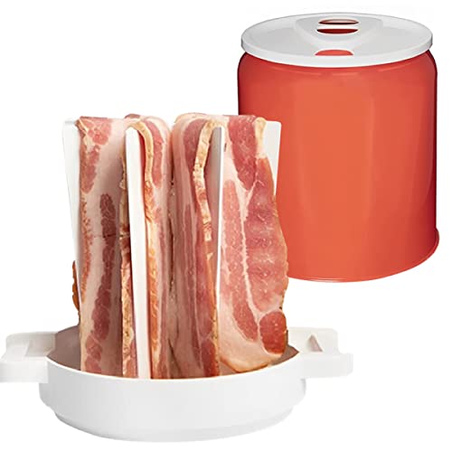 Microwave Bacon Cooker Bacon Cooker for Microwave Oven Yummy Bacon Cooker with Tray Lid Bacon Wave SplatterProof  MessFree Design Pour the Grease Right Out EasytoClean (1 Pcs)