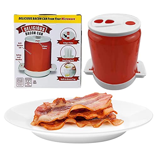 Microwave Bacon Cooker Bacon Cooker for Microwave OvenYummy Bacon as seen on TV SplatterProof  MessFree Design Pour the Grease Right Out EasytoClean (Microwave Bacon Cooker)