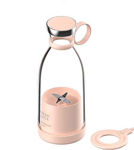 Portable Blender Multifunctional Personal Size Blender with USB Rechargeable Mini Smoothie Blender  Hand Blender for Home Office Gym Travel (Pink)