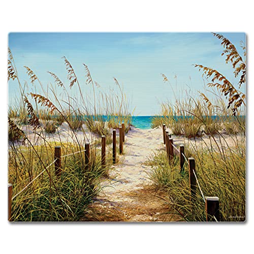 CounterArt Path to the Ocean Decorative 3mm Heat Tolerant Tempered Glass Cutting Board 15 x 12 Made in the USA Dishwasher Safe