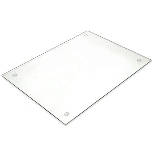 Tempered Glass Cutting Board  Long Lasting Clear Glass  Scratch Resistant Heat Resistant Shatter Resistant Dishwasher Safe (XLarge 16x20)