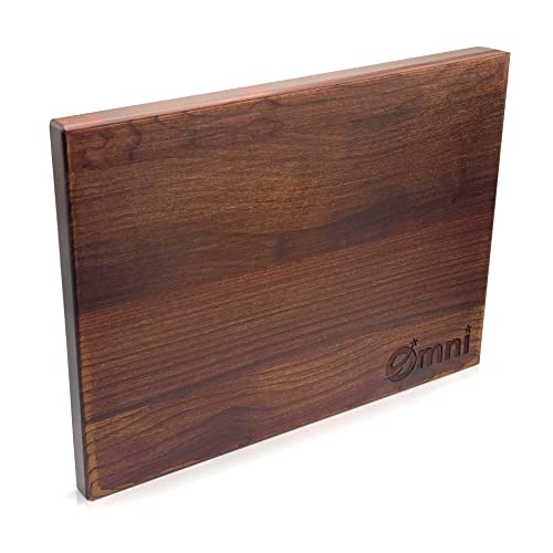OMNI Cherry Maple Cutting Board  Strong  Durable Wood Cutting Board for Kitchen  Chopping Board Suitable for Meat Vegetables Cheese and More  Made In the USA Butcher Block 9 X 12 X 75 Inches