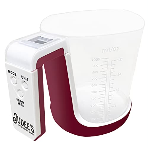 Judees Digital Measuring Cup and Scale  The Right Amount Every Time  for Water Milk Oil Flour and More  Measure by Volume and Weight Simultaneously