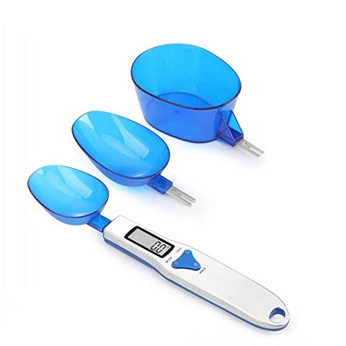Kitchen Scale Spoon Gram Measuring Spoon 500g01g Blue Cute Digital Weight Scale Spoon Milligram Measuring Scoop Grams Electronic Measuring Cup for Portioning Tea Flour Spices Medicine