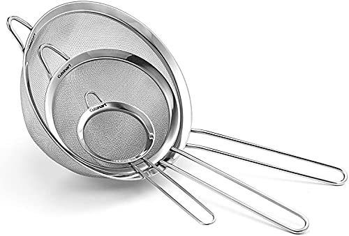 Cuisinart CTG003MS Set of 3 Fine Set of Mesh Strainers 1 Stainless Steel