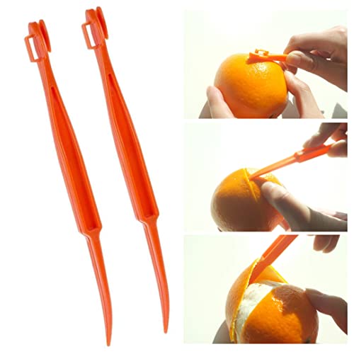 Minjie 2 pcs orange peeler tool Citrus Peeler in Bright Orange Color  Replaces Tupperware Peeler Bright Orange