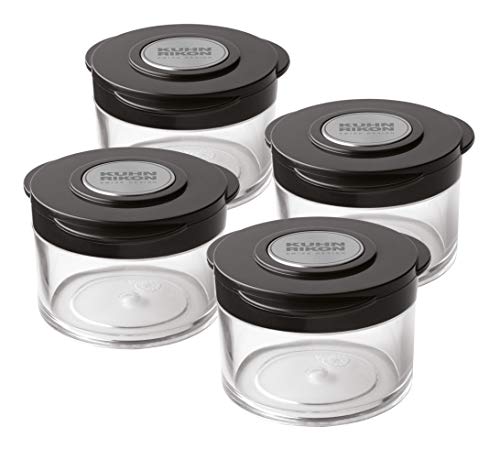 Kuhn Rikon Essential Spice Storage Jars Set of 4 625 x 25 inches ClearBlack