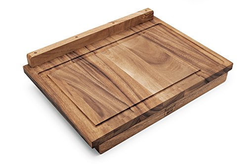 Ironwood Gourmet DoubleSided Countertop Lyon PastryCutting Board With Gravy Groove Acacia Wood