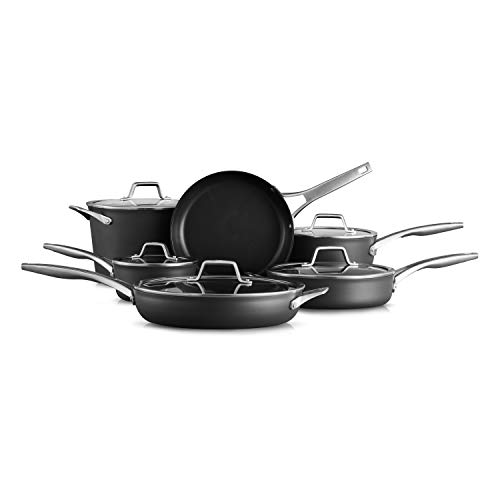 Calphalon 11Piece Pots and Pans Set Nonstick Kitchen Cookware with StayCool Handles Dishwasher and Metal Utensil Safe Black
