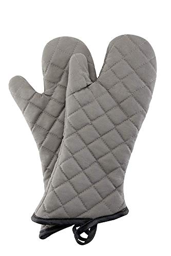 Oven Mitts 1 Pair of Quilted Terry Cloth Cotton LiningExtra Long Professional Heat Resistant Kitchen Oven Gloves16 Inch