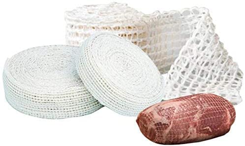 5m Meat Netting RollSize 18Elastic Smoked Meat Poultry Ham Netting Meat Butcher Twine Net Roll Wrapping NetBeef Netting Roll for Meat Cooking Meat Sausage Making