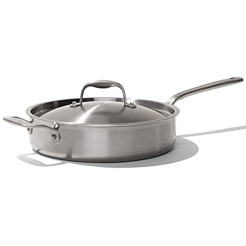 Made In Cookware  35 Quart Saute Pan  Stainless Clad 5 Ply Construction  Induction Compatible  Professional Cookware  Made in Italy