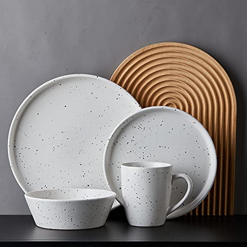 Stone Lain Jade Stoneware Dinnerware 16Piece Service for 4 White