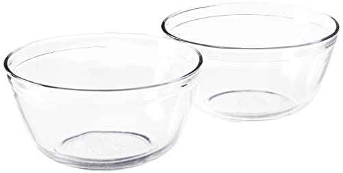 Anchor Hocking 4Quart Glass Mixing Bowl Set of 2 Clear Model Number