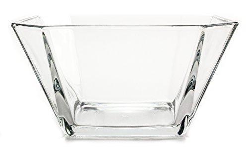Modern Geometric Clear Glass Serving Centerpiece Bowl 64 Ounce