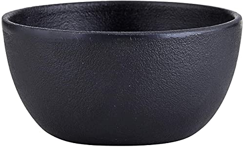 Azure Green Round Cast Iron Bowl Medium Black