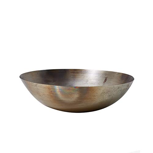 Serene Spaces Living Rustic Iron Bowl  Sturdy Oil Slick Iron Bowl with Iridescent Rainbow Spots  Vintage Accent Piece for Home or Office  Versatile Bowl Makes a Great Gift 11 D x 325 H