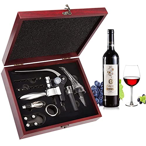 Wine Opener Set  Smaier CorkscrewWine Accessories Areator Wine Opener Kit Gift Set with Wood Case