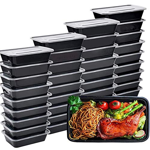 IUMÉ 50Pack Meal Prep Containers 26 OZ Microwavable Reusable Food Containers with Lids for Food Prepping  Disposable Lunch Boxes BPA Free Plastic Food Boxes Stackable Freezer Dishwasher Healthy