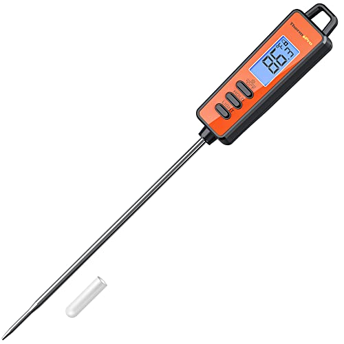 ThermoPro TP01A Instant Read Meat Thermometer 53 Long Probe Orange
