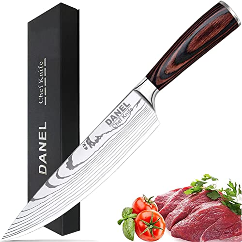 Chef Knife 8 Inch Kitchen Knife Premium High Carbon Stainless Steel Professional Chefs Knife Suitable for Kitchen or Restaurant Cooking Knife