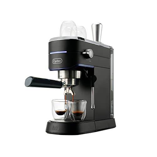 CYETUS Espresso Machine for Home Barista CYK7602 Milk Steam Frother Wand for Espresso Cappuccino and Latte Black