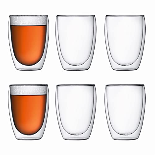 Bodum  45591012US Bodum Pavina Double Wall Insulated Glasses 12 Oz (6Pack) Clear