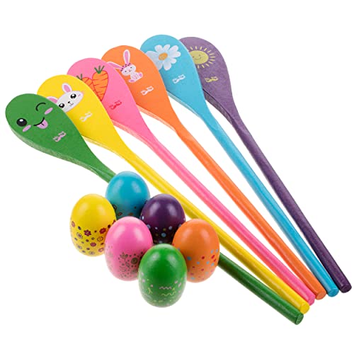 Mr Pen Egg and Spoon Race Game Set 6 Eggs and 6 Spoons Easter Party Games for Kids Easter Egg Hunt Games Halloween Egg and Spoon Race Game Set Egg and Spoon Relay Race Games for Kids