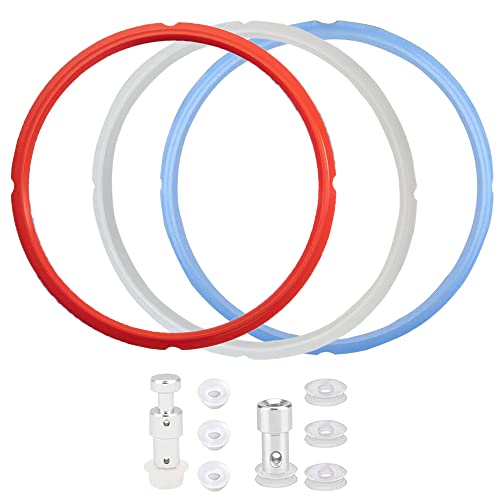 3 PCS Sealing Ring with Float Valve Replacement Parts for Instant Pot Duo 56 QtDuo PlusUltra 6QtLUX 56Qt