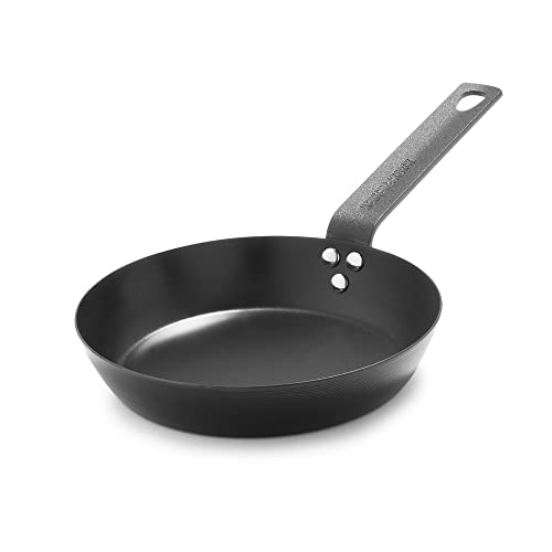 Merten  Storck PreSeasoned Carbon Steel Induction 8 Frying Pan Skillet Oven Safe Black